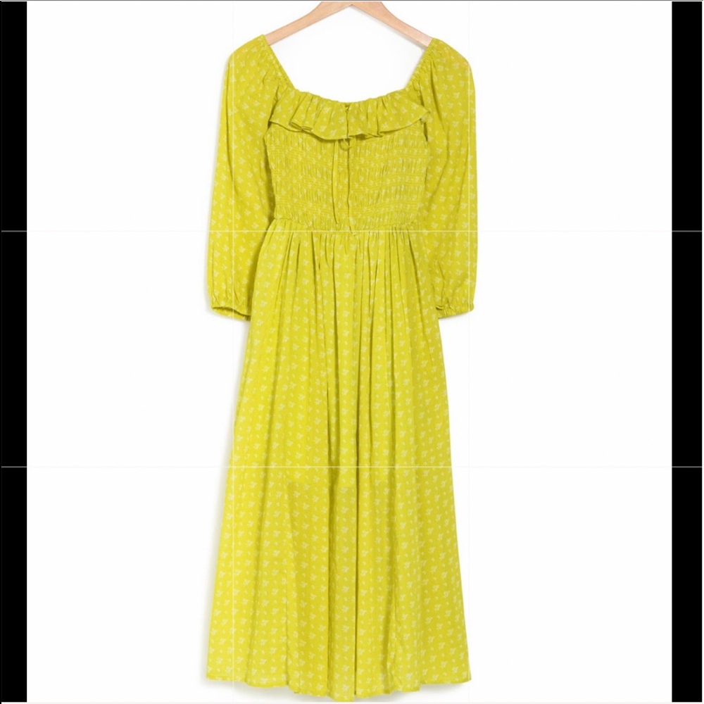 MELLODAY Floral Smocked Ruffle Midi Dress - Picture 3 of 3
